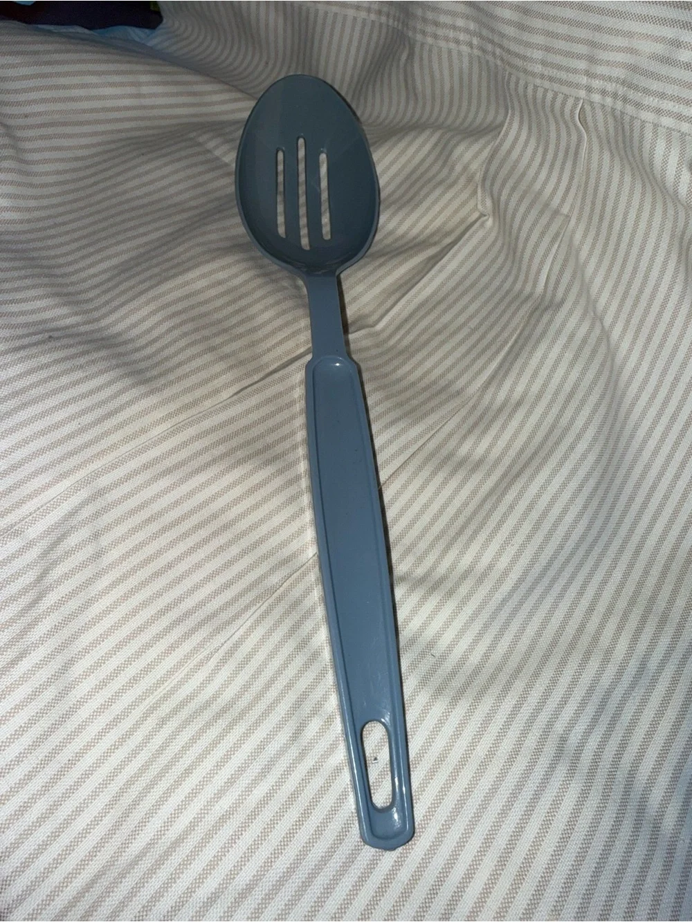 Vintage Ekco blueish Grey slotted serving spoon